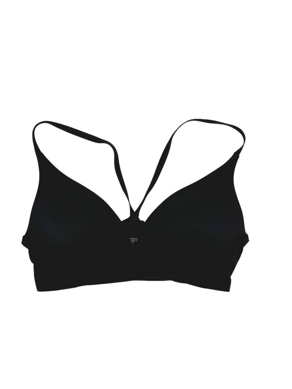 Victorias Secret Nylon Blend Lightly Lined Black Plunge Bra Size 34C